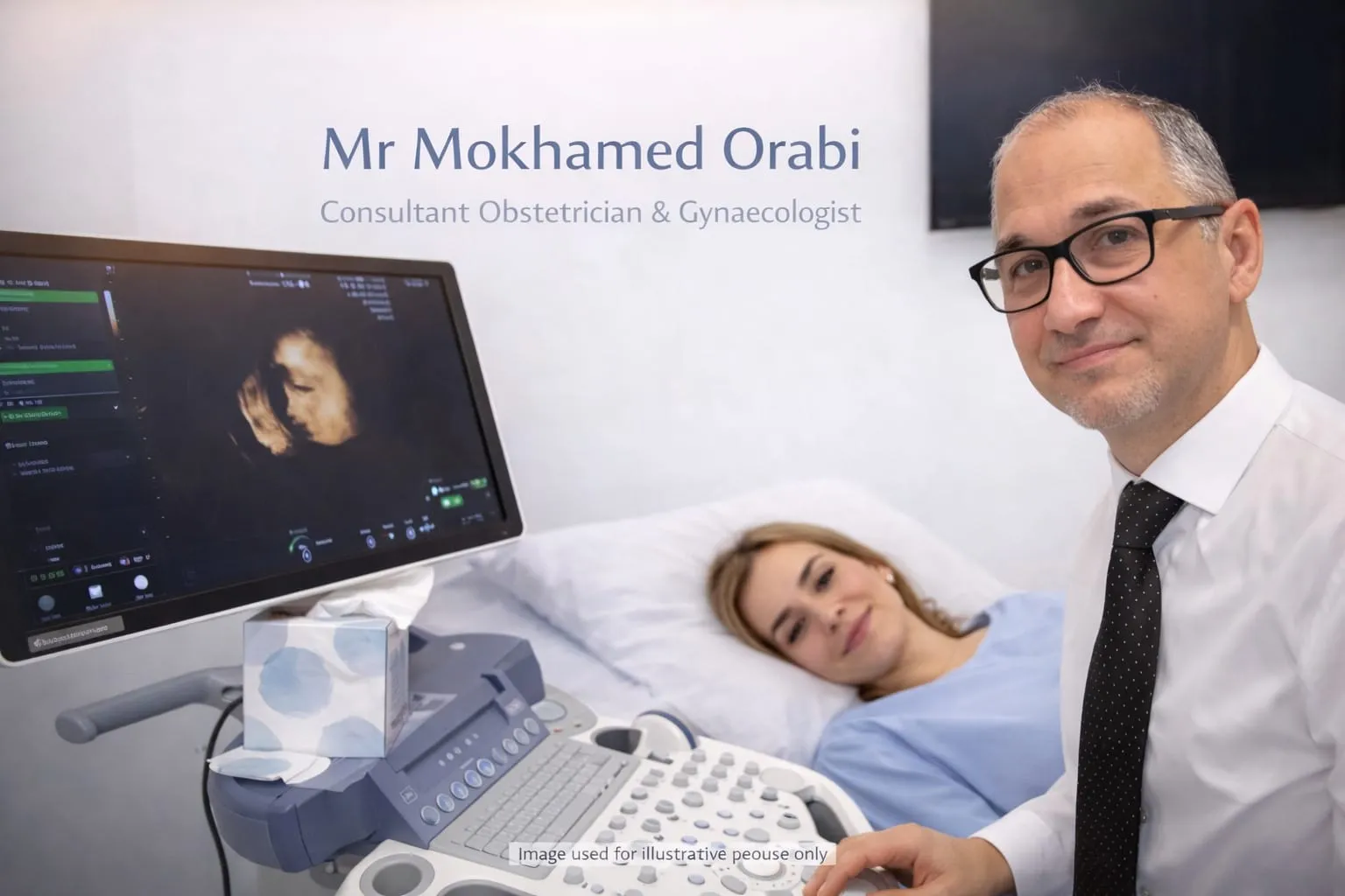 Mr Orabi during a private gynaecology consultation